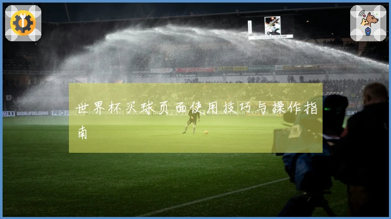 世界杯买球页面使用技巧与操作指南